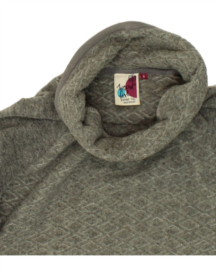 WEIRD FISH Womens Oversized Roll Neck Sweatshirt Jumper UK 8 Small Green Vintage Weird Fish and Second-Hand Weird Fish from Messina Hembry 