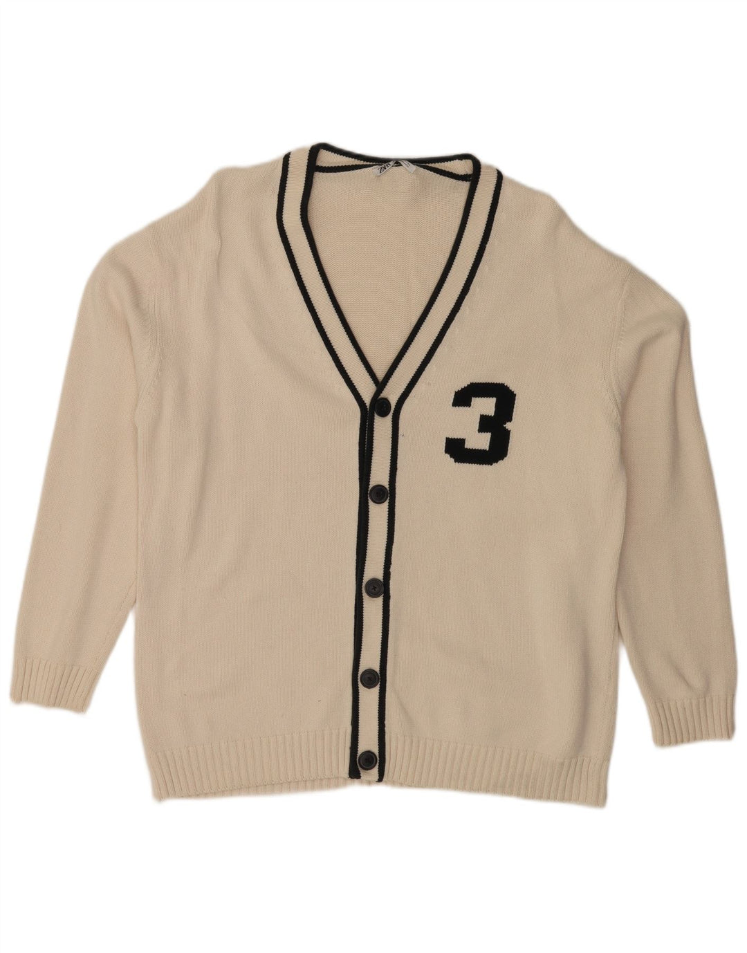 Męski sweter z grafiką Zara XL, biały