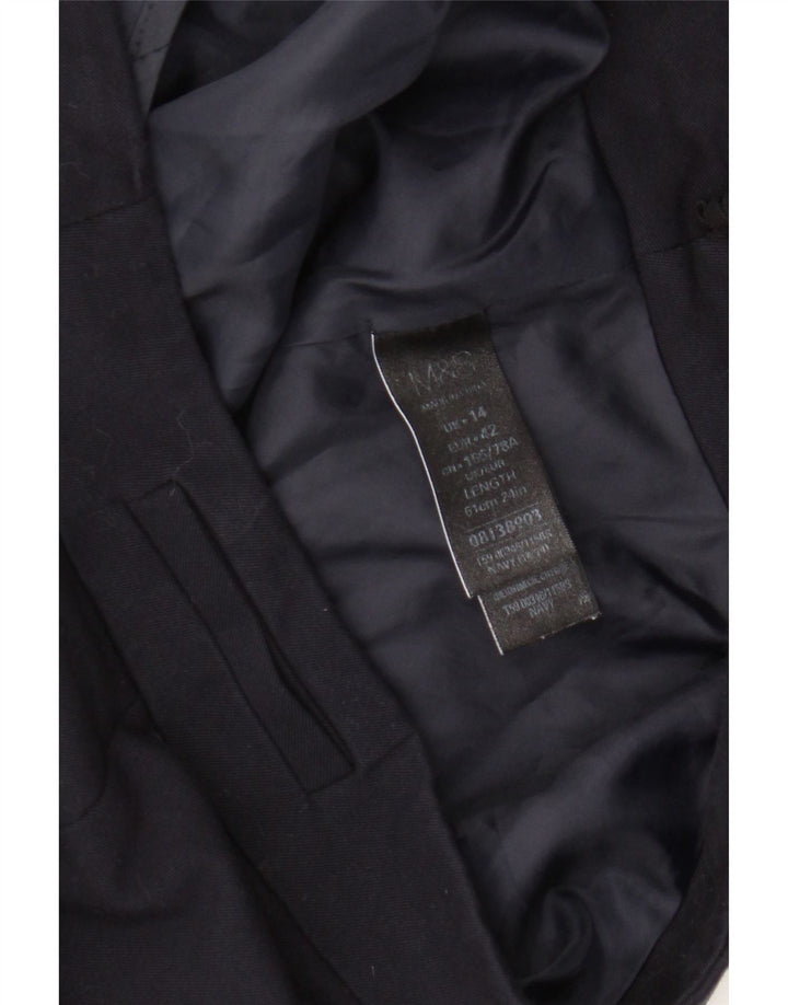 Marks & Spencer Damska spódnica ołówkowa UK 14 duża W34 granatowa, poliester