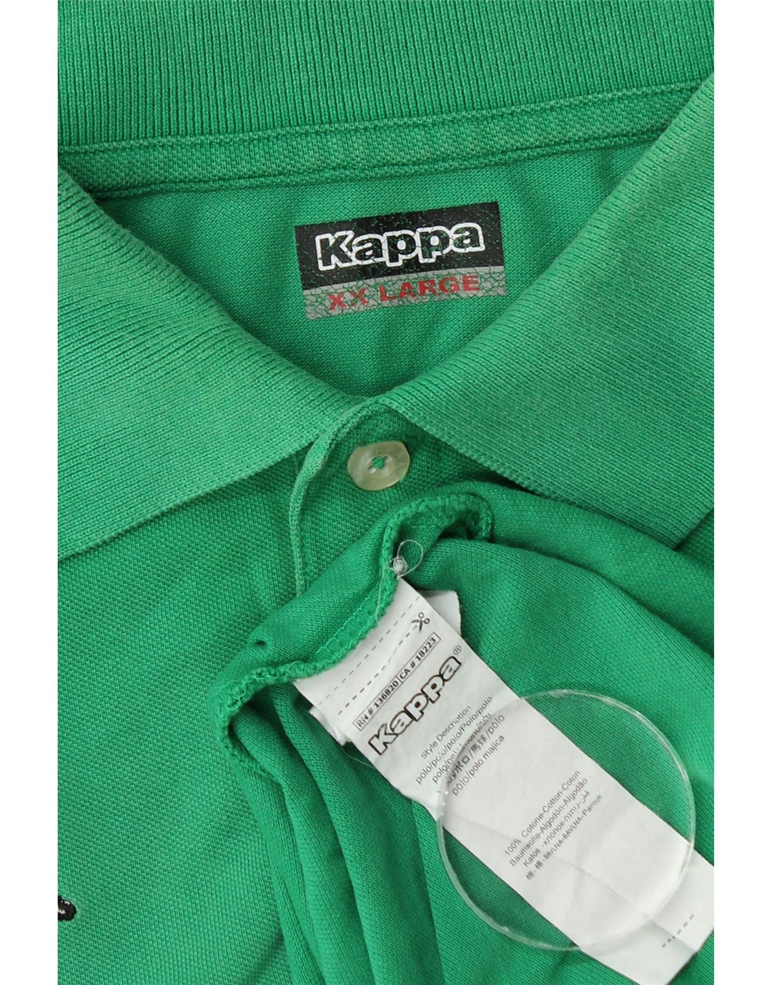 Męska koszulka polo Kappa 2XL, zielona bawełna