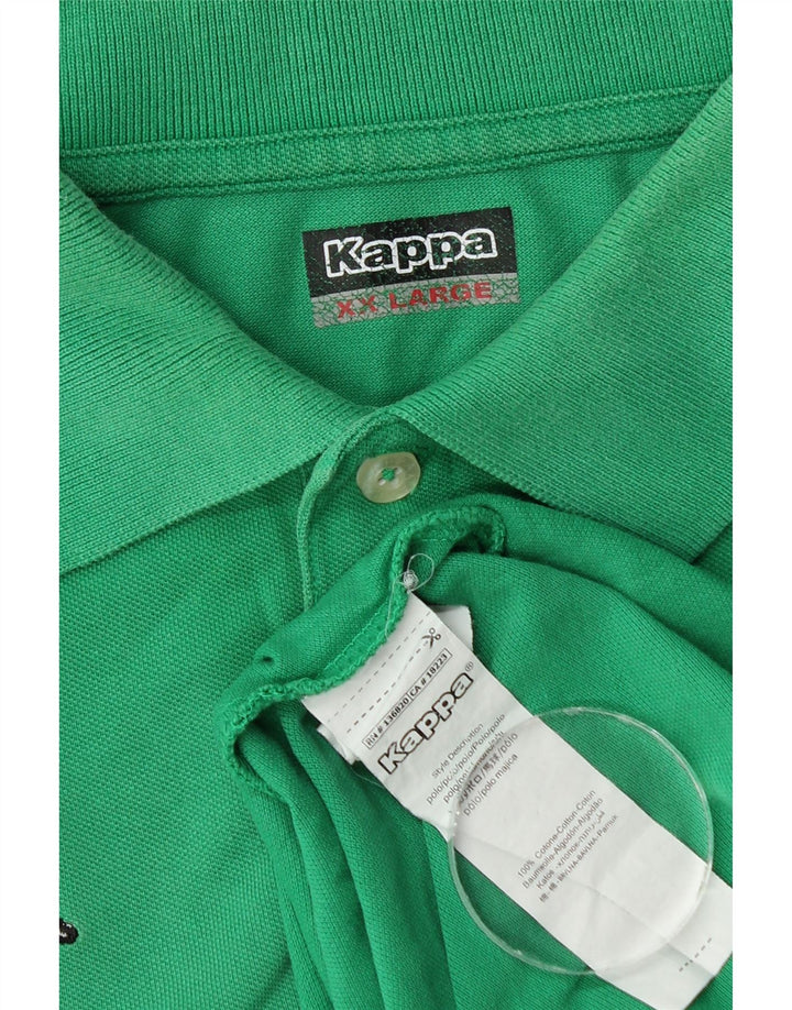 Męska koszulka polo Kappa 2XL, zielona bawełna