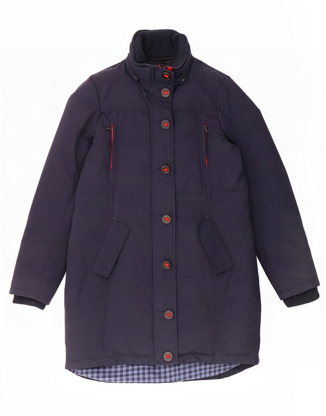 Damski płaszcz ocieplany Fat Face UK 10, mały, granatowy nylon