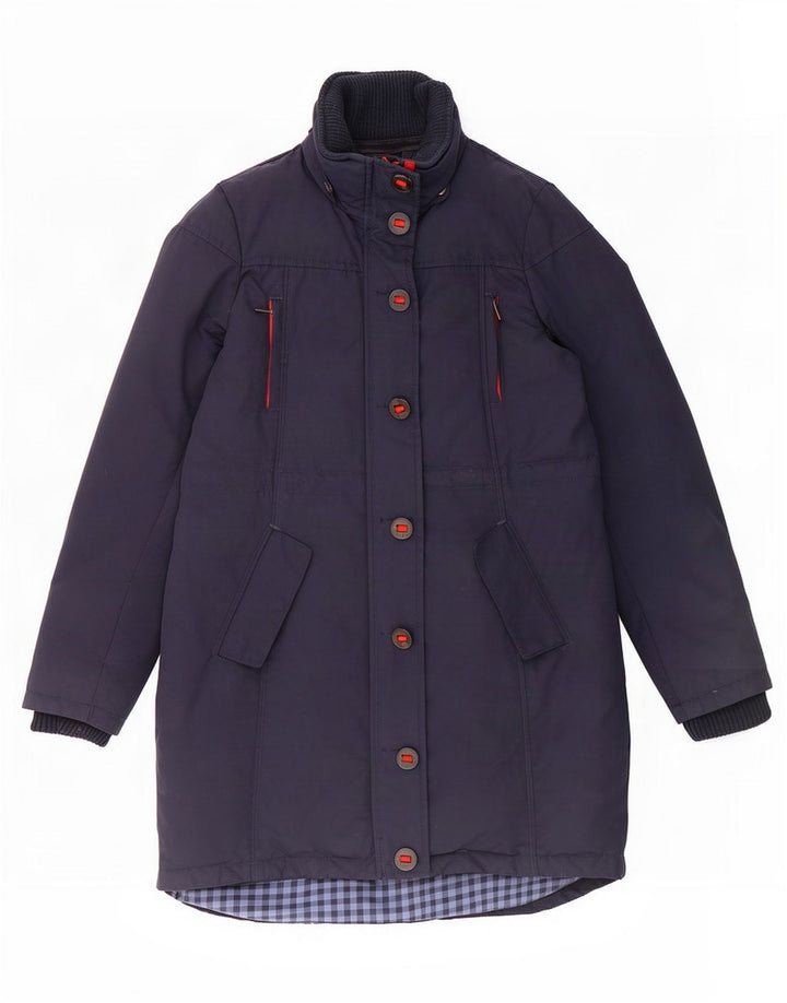 Damski płaszcz ocieplany Fat Face UK 10, mały, granatowy nylon