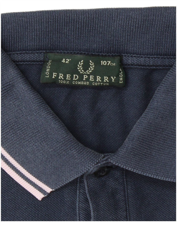 Męska koszulka polo FRED PERRY, średnia, granatowa, bawełniana