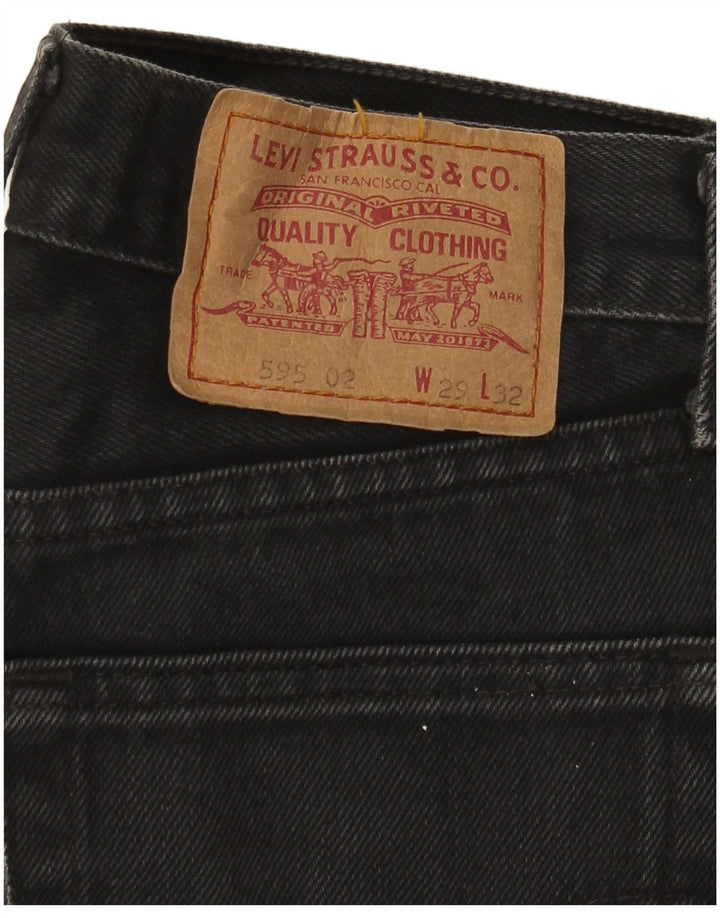 Damskie dżinsy Baggy Straight Levi's W29 L32 Czarna bawełna