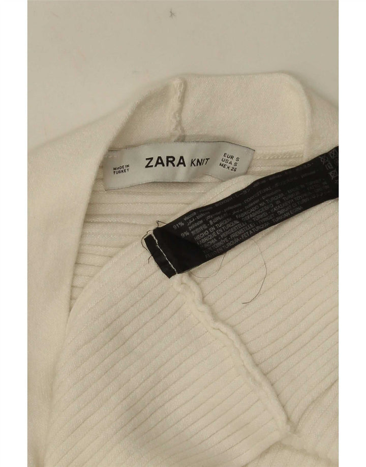 Damski sweter oversize Zara UK 10 Small White Wiskoza