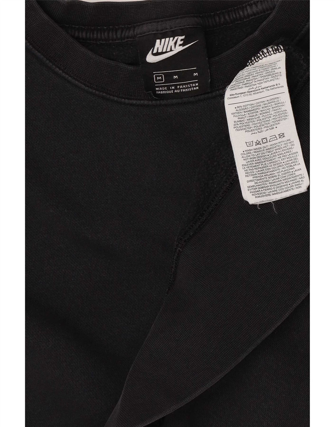 Damska bluza dresowa Nike Crop Oversize UK 14, średnia czarna bawełna