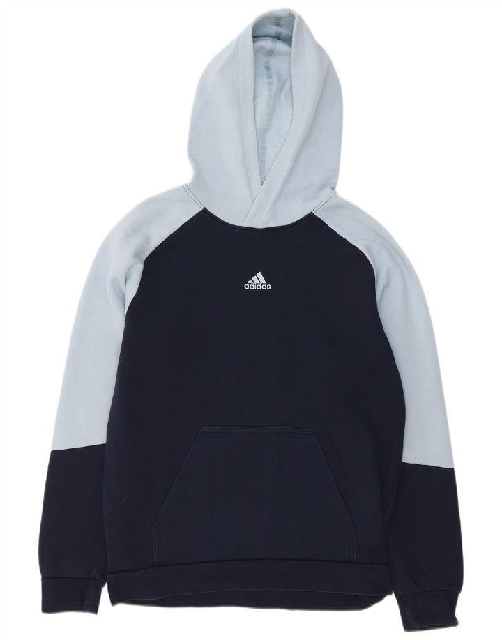 Męska bluza z kapturem Adidas, średni granatowy, blok kolorów