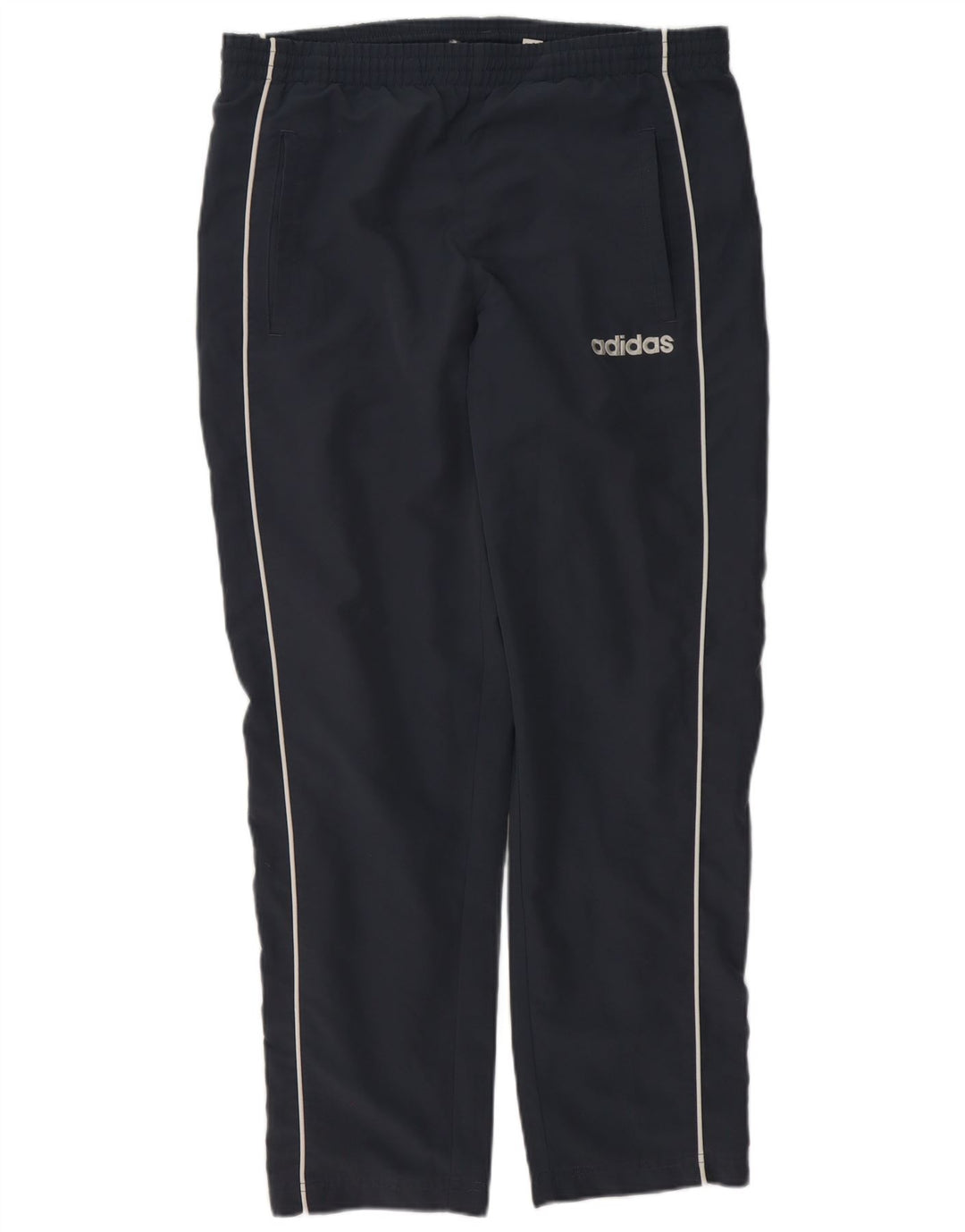 Męskie spodnie dresowe ADIDAS UK 36/38, małe, granatowe, poliestrowe
