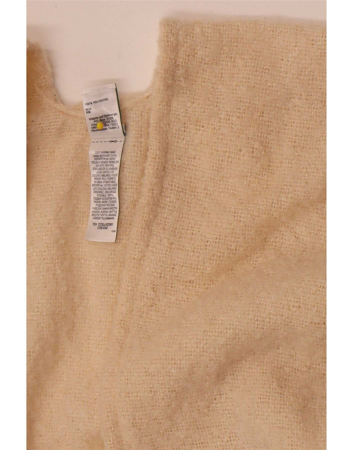 Marks & Spencer Damski sweter poncho w jednym rozmiarze, beżowy poliester