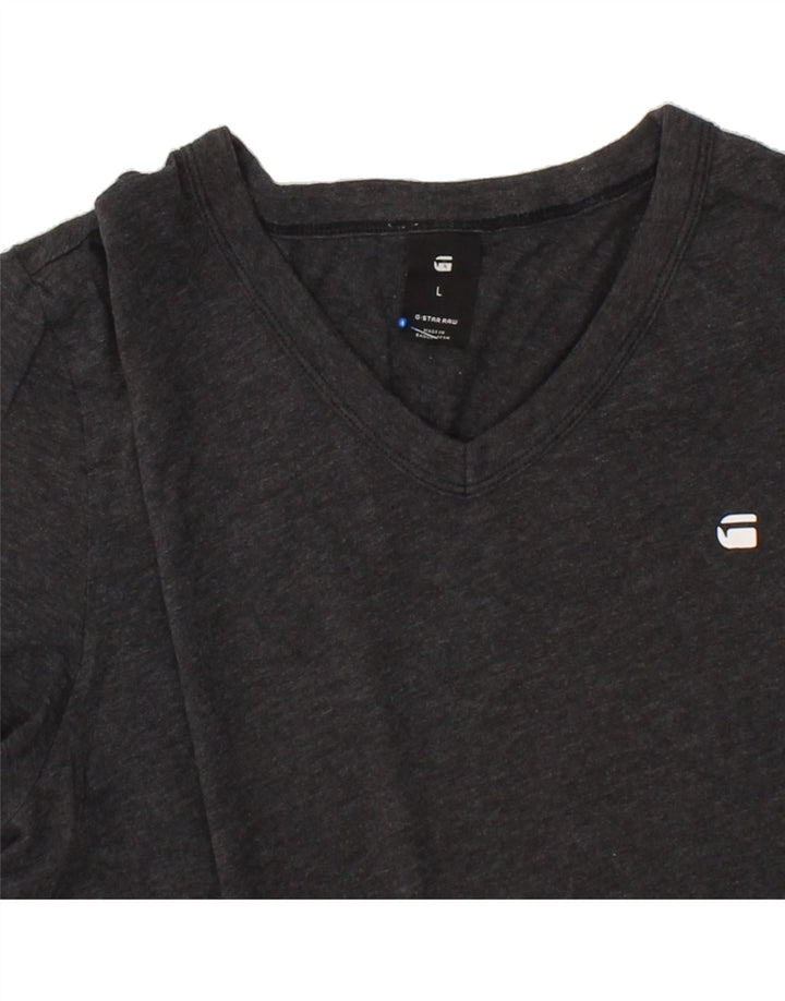 G-STAR Womens T-Shirt Top UK 16 Large Grey Vintage G-Star and Second-Hand G-Star from Messina Hembry 