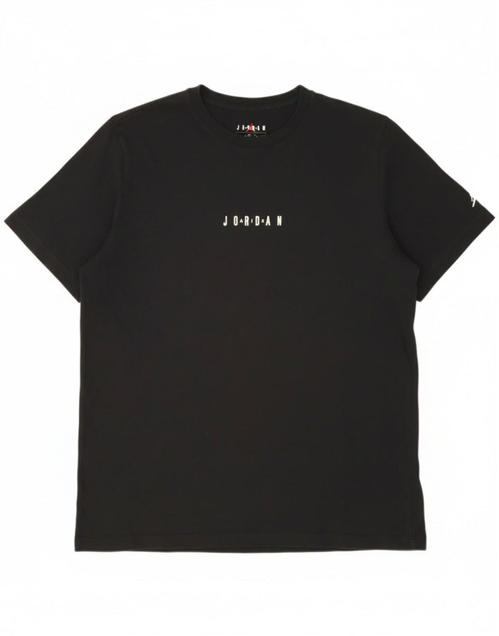 Męski T-shirt z grafiką Jordan, XL, czarny