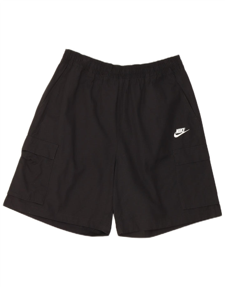 Męskie spodenki cargo Nike, duże, W34, czarne, bawełniane