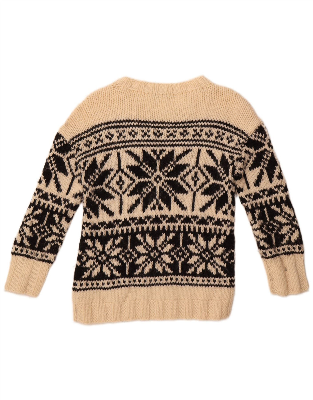 Damski sweter J. Crew z dekoltem w łódkę UK 12 Średni Off White Fair Isle