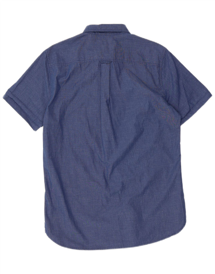 Męska koszula z krótkim rękawem Superdry, mała, niebieska, bawełniana