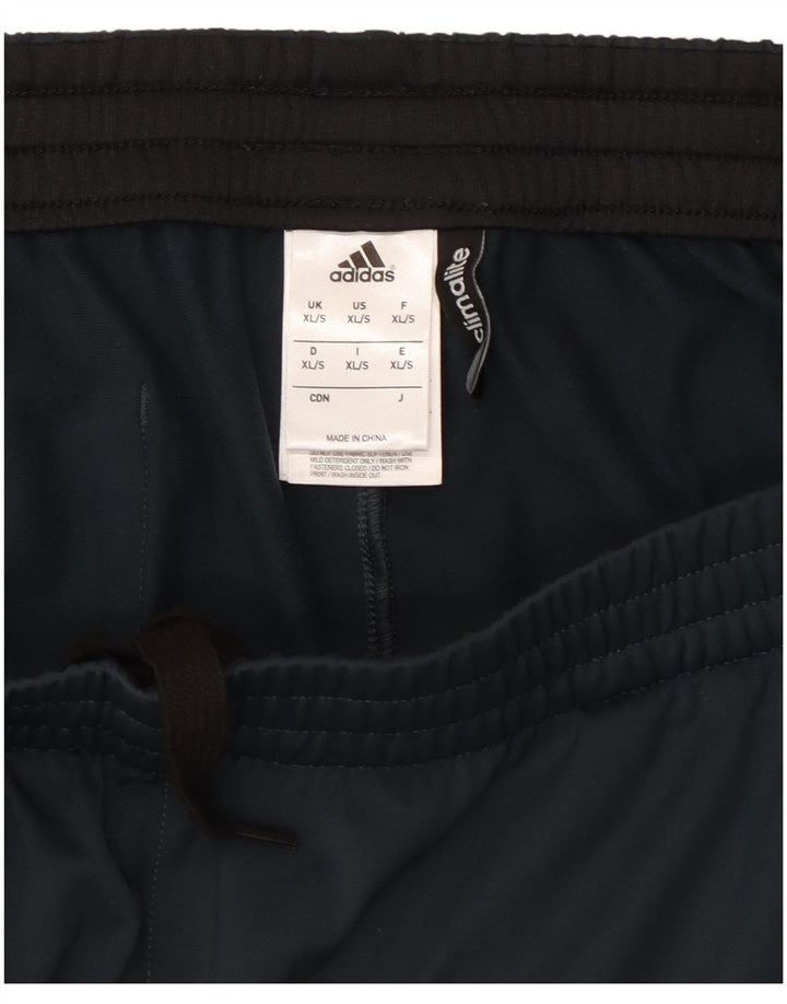 Męskie spodnie dresowe Adidas Climalite Graphic XL, granatowe, poliestrowe