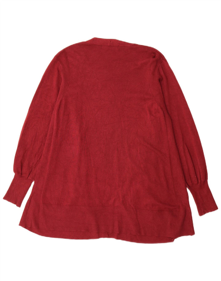 Marks & Spencer Damski sweter rozpinany o długim kroju, UK 14, średni burgund