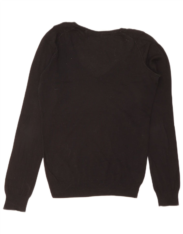 Sweter damski Massimo Dutti z dekoltem w kształcie litery V, UK 10, mały czarny