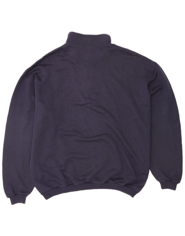 SERGIO TACCHINI Męski sweter z grafiką i zamkiem błyskawicznym XL granatowy