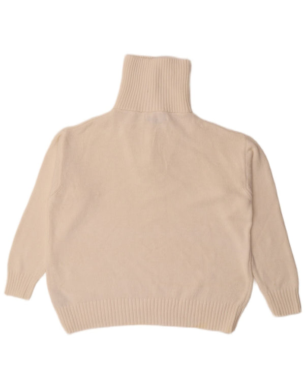 Damski sweter oversize z zamkiem błyskawicznym Zara UK 10, mały, z białej bawełny