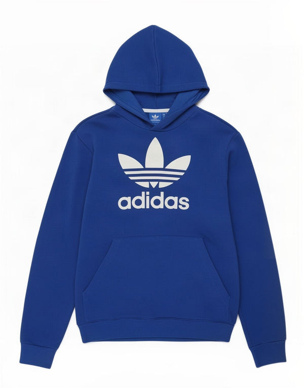 Chłopięca bluza z kapturem Adidas z grafiką 15-16 lat, niebieska bawełna