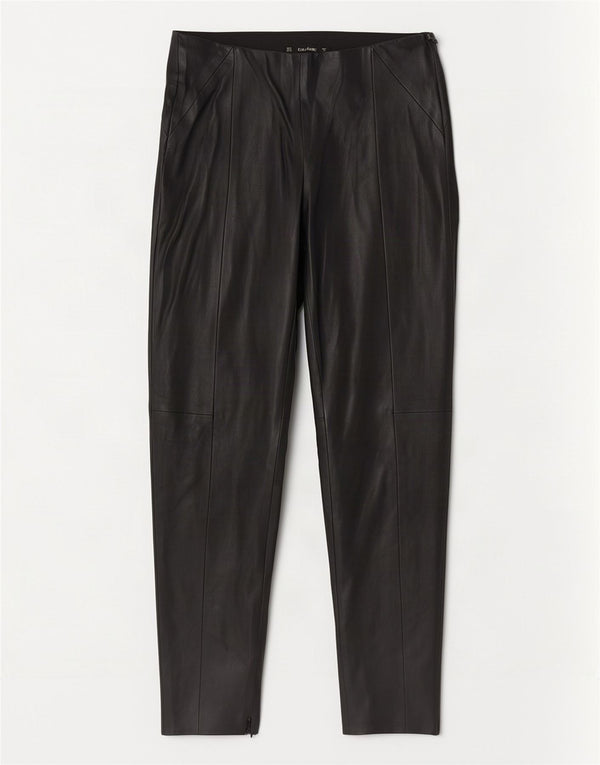 Spodnie damskie Zara Skinny ze sztucznej skóry, średnie W28 L27, czarny poliester