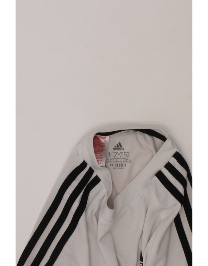 ADIDAS Boys Aeroready T-Shirt Top 11-12 Years White Polyester Vintage Adidas and Second-Hand Adidas from Messina Hembry 
