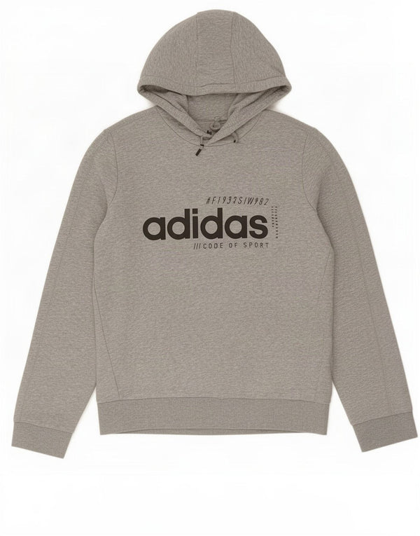 Damska bluza Adidas Graphic Jumper UK 16/18 Duża, szara, nakrapiana bawełna