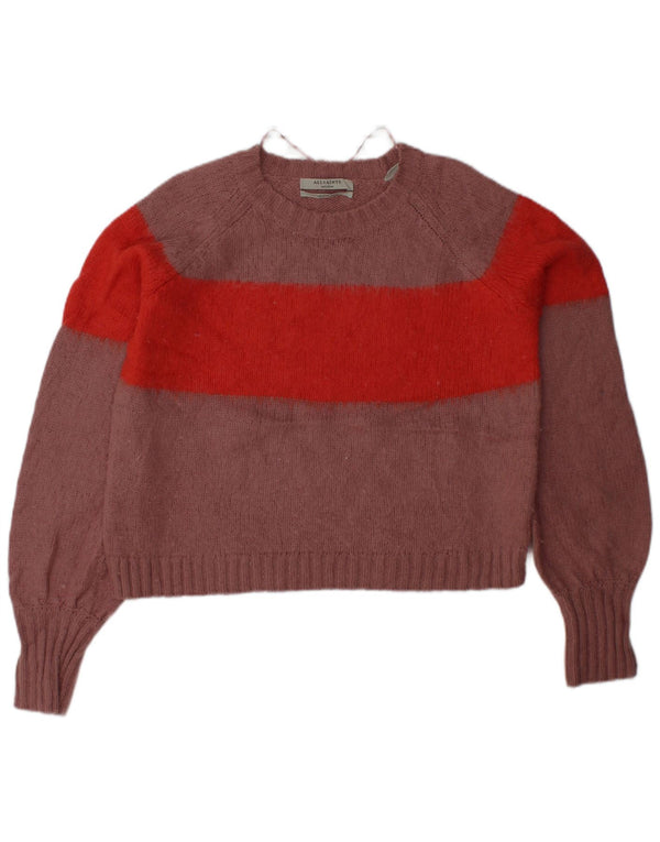 Damski sweter z okrągłym dekoltem ALL SAINTS UK 14 w kolorze średniego różu