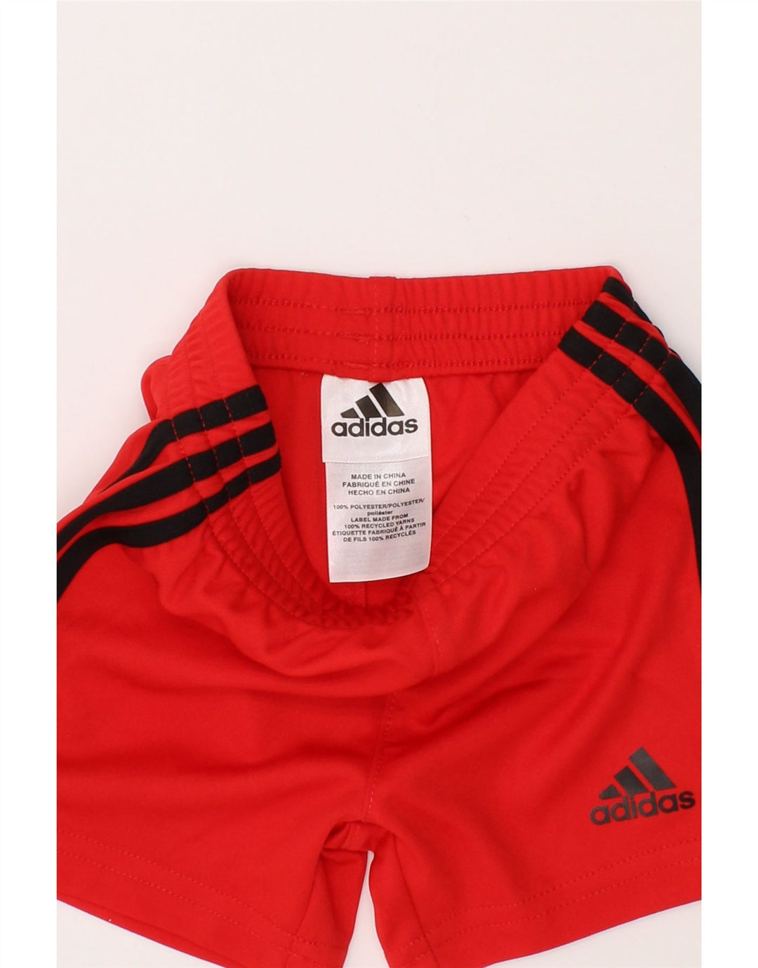 ADIDAS Baby Boys Sport Shorts 3-6 Months Red Polyester Vintage Adidas and Second-Hand Adidas from Messina Hembry 