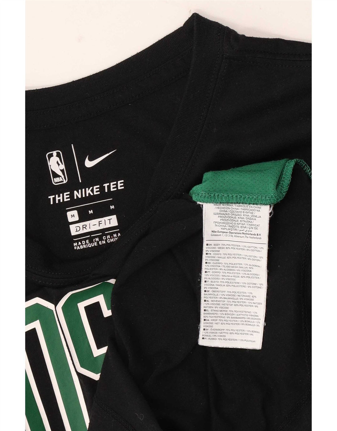 Męska koszulka z grafiką Nike Boston Celtics Top, średni czarny poliester