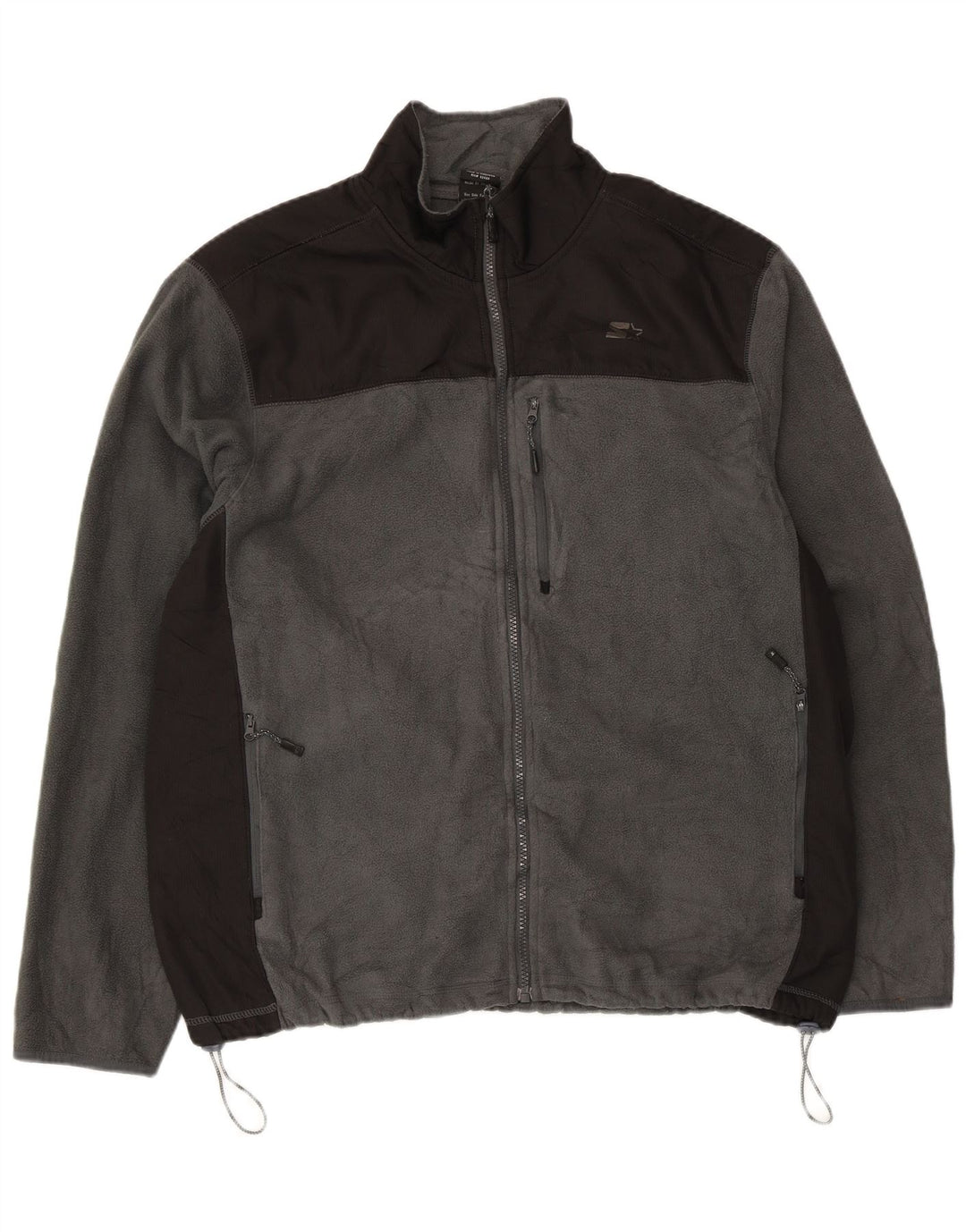 Męska kurtka polarowa Starter UK 42/44, duży szary poliester z blokami kolorów