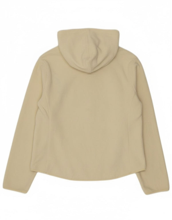 Damska kurtka polarowa z kapturem Calvin Klein Jeans UK 18 XL w kolorze złamanej bieli, poliester