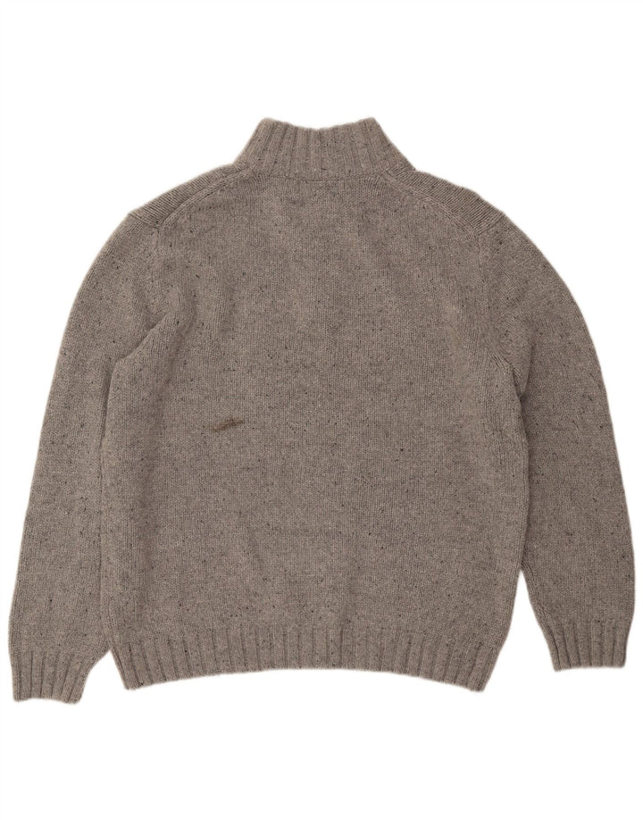 Męski sweter zapinany na guziki NAUTICA XL, szary, nakrapiany akryl