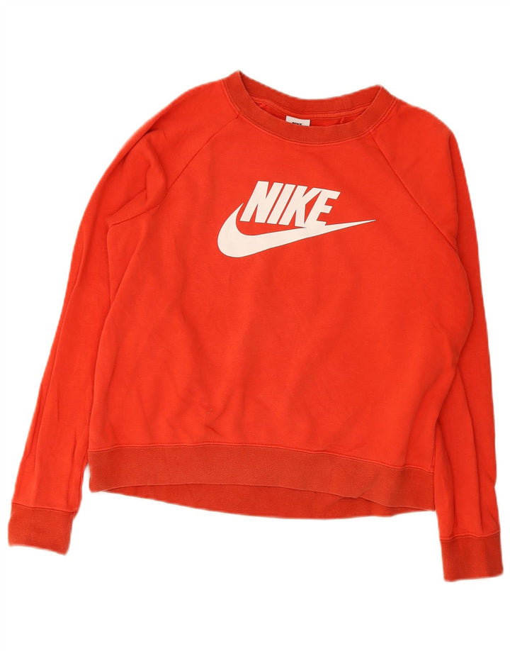 Damska bluza dresowa Nike Graphic UK 14, bawełniana, średnia czerwona