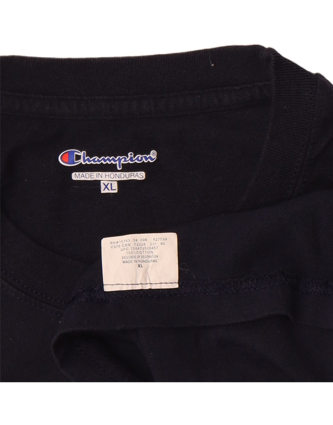 CHAMPION Mens T-Shirt Top XL Navy Blue Cotton