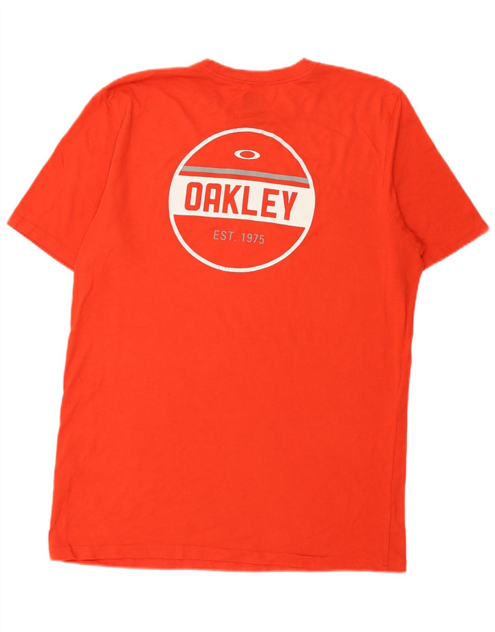 Męski T-shirt Oakley o regularnym kroju z grafiką, duży, czerwony
