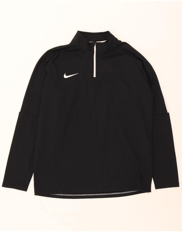 Męski dres Nike Dri Fit z zamkiem błyskawicznym i zamkiem błyskawicznym Top XL w kolorze czarnym