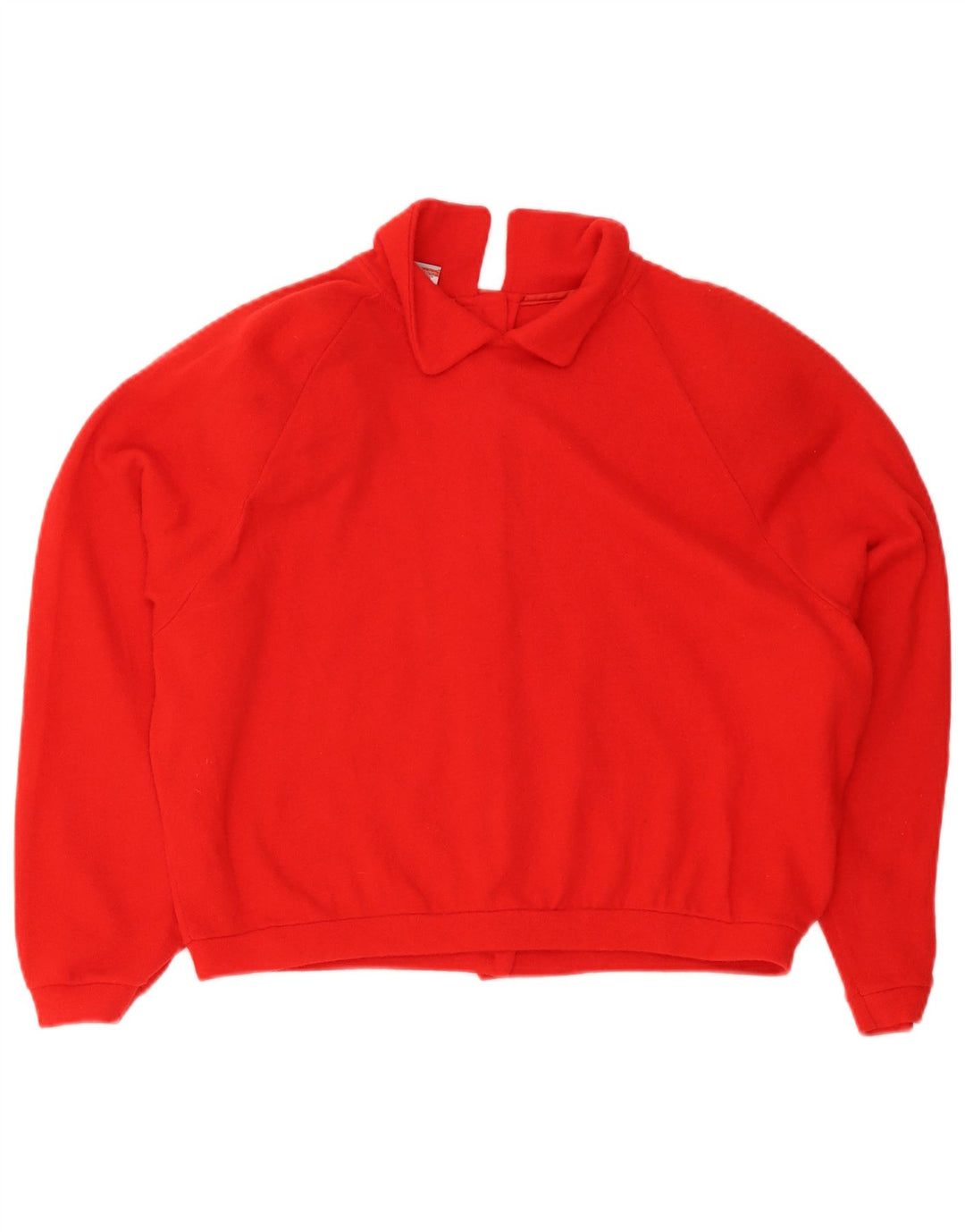 Damski sweter oversize Stefanel z kołnierzem polo UK 14, średni czerwony