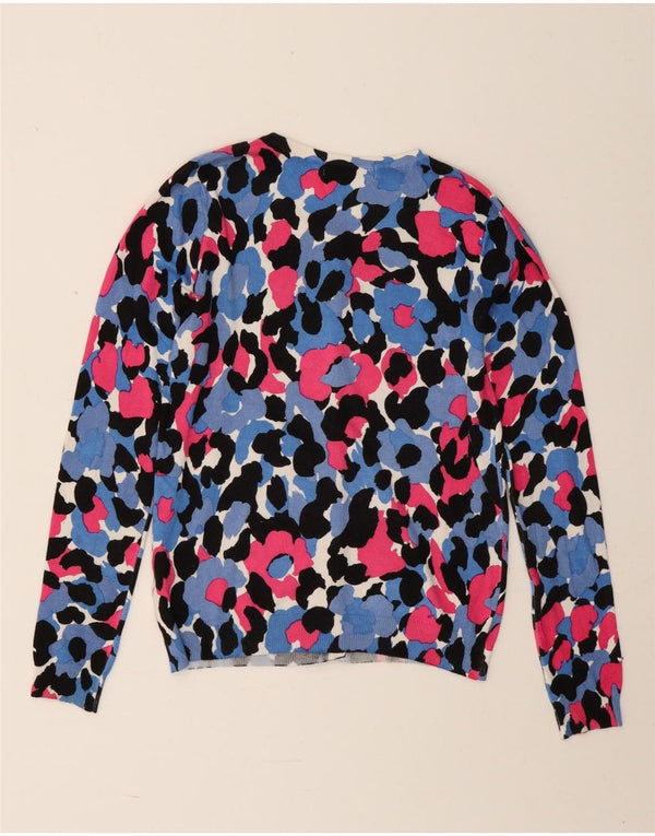 Marks & Spencer Damski sweter rozpinany UK 8, mały, wielokolorowy w kwiaty