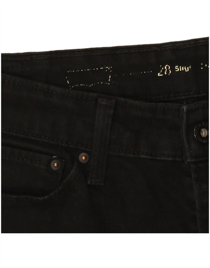 Damskie jeansy Levi's lekko zakrzywione slim W28 L28 czarne