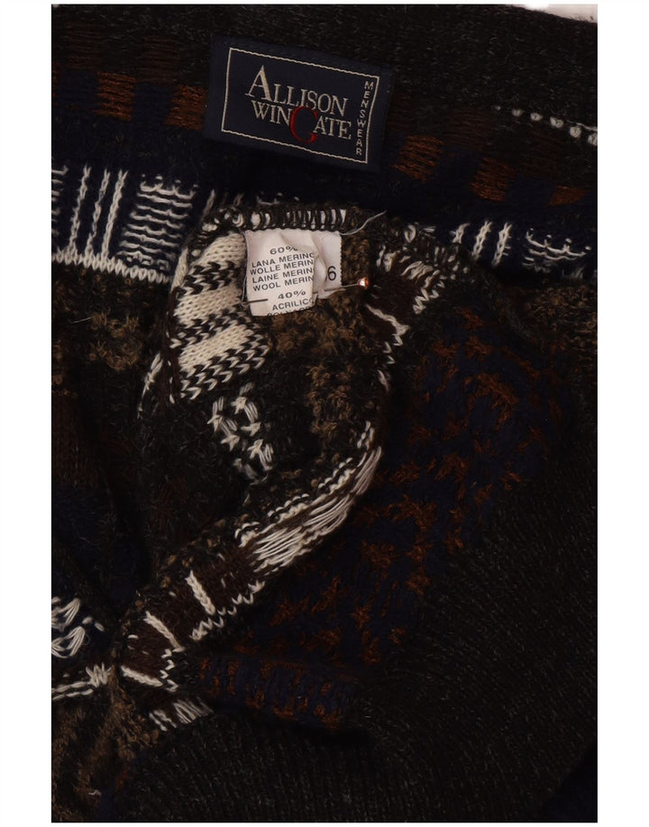 ALLISON WINGATE Męski sweter kardigan IT 56 2XL wielokolorowy Fair Isle
