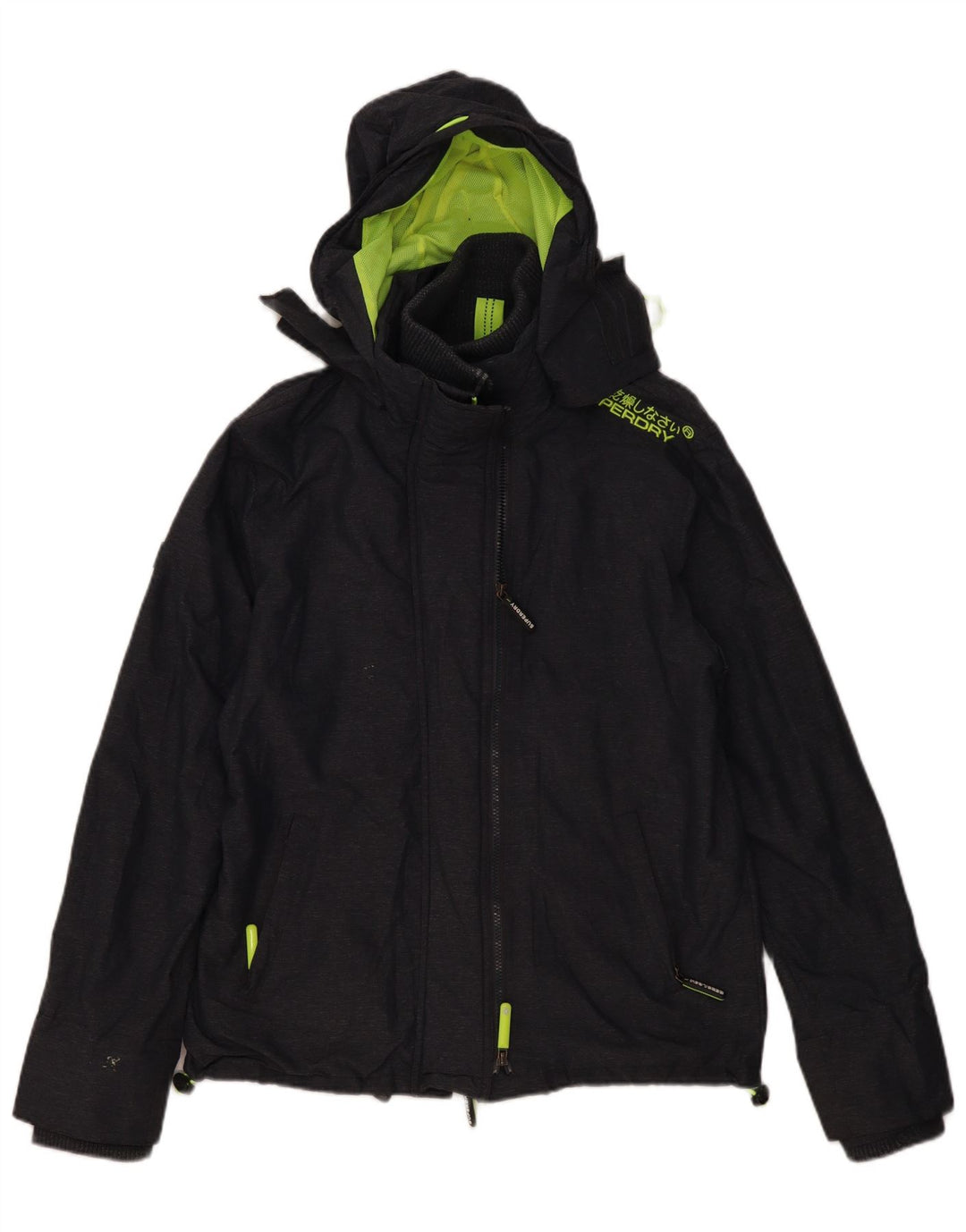 Damska wiatrówka SUPERDRY Graphic UK 16, duża, szara