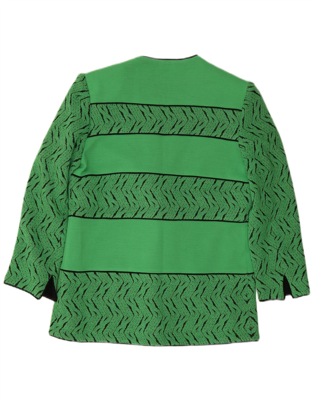 Damska marynarka Pierre Cardin zapinana na 3 guziki EU 44 XL, zielona, geometryczna wełna