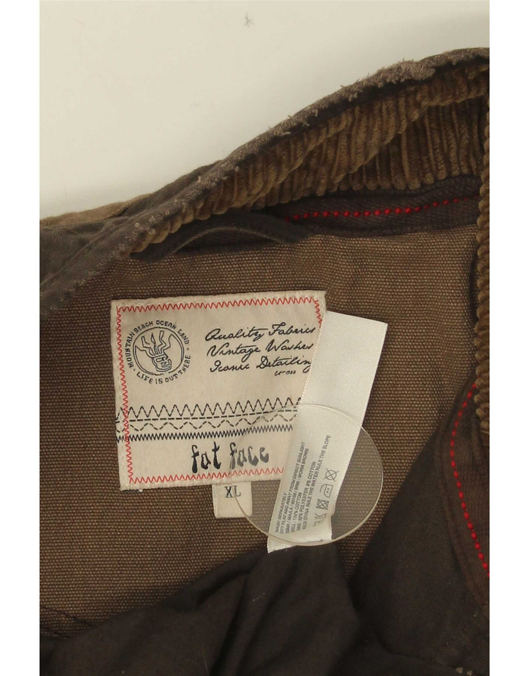 Kurtka męska Fat Face UK 42 XL, brązowa, bawełniana