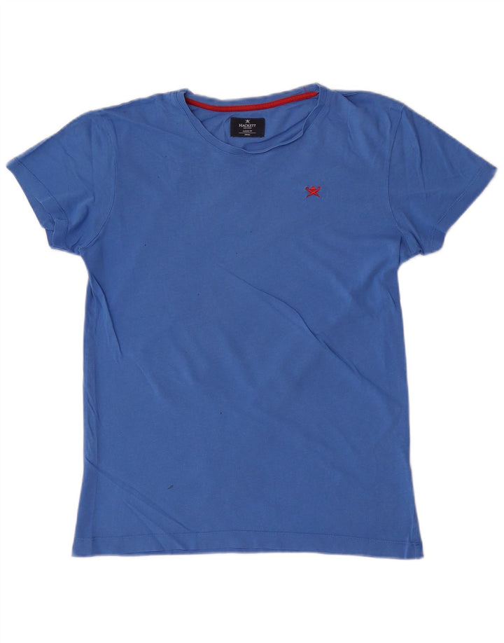 T-shirt męski Hackett o klasycznym kroju, mały, niebieski