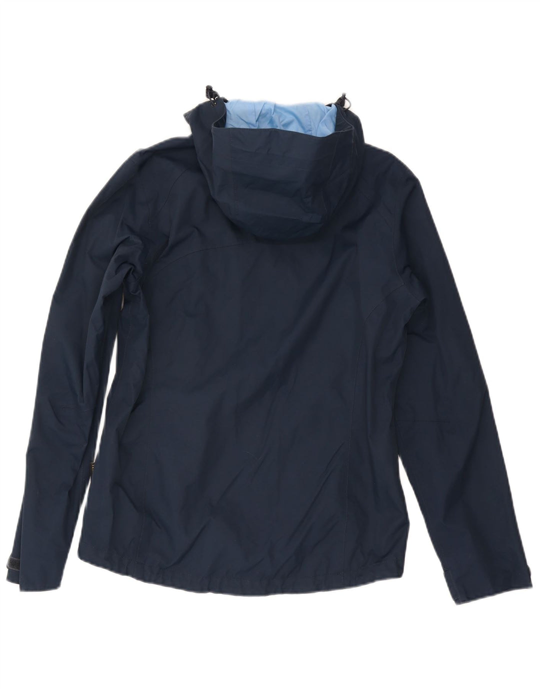 Damska kurtka przeciwdeszczowa Jack Wolfskin z kapturem UK 12/14 Średni granatowy poliamid