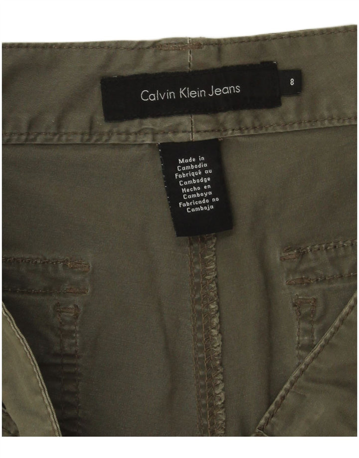 Damskie bermudy Calvin Klein US 8 Medium W30, bawełna khaki