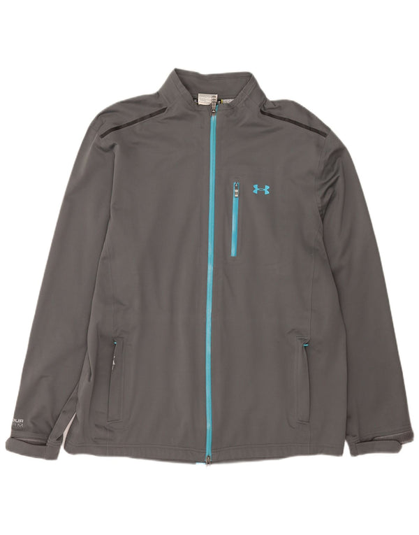 Under Armour Mens Graphic Tracksuit Top Jacket XL Grey Polyester