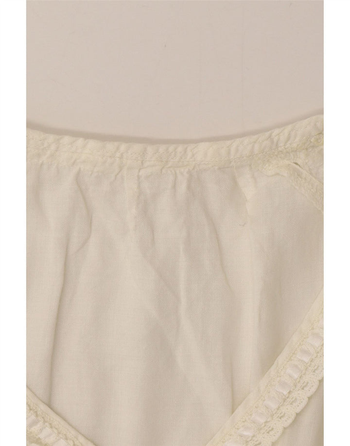 Vintage damska sukienka o linii A UK 14 średni beż